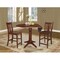 International Concepts Round 42 in Rd Ped Gathering Ht Table, 2 Counter Ht Stools, Espresso, 42 W, 42 L, 36.3 in H, Wood K581-42DPT-27-S102-2 - alternate 4